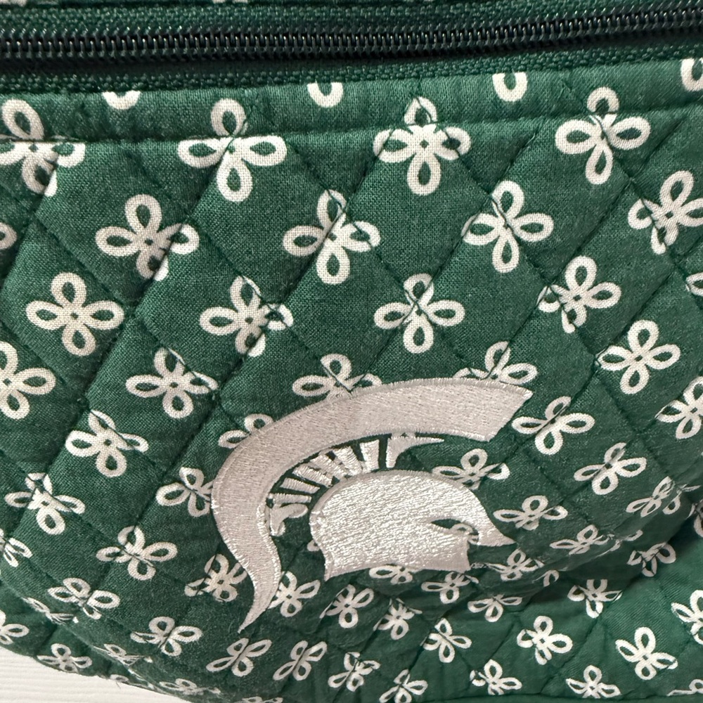 Vera Bradley Michigan state logo Stylish Green Patterned Crossbody Bag - Picture 2 of 10